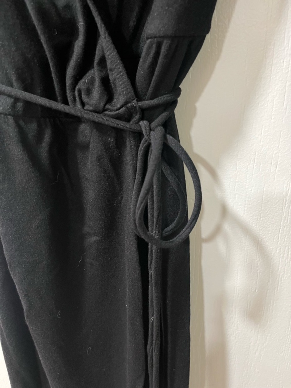 Reformation Black Puff Sleeve Wrap Midi Dress - Picture 6 of 8